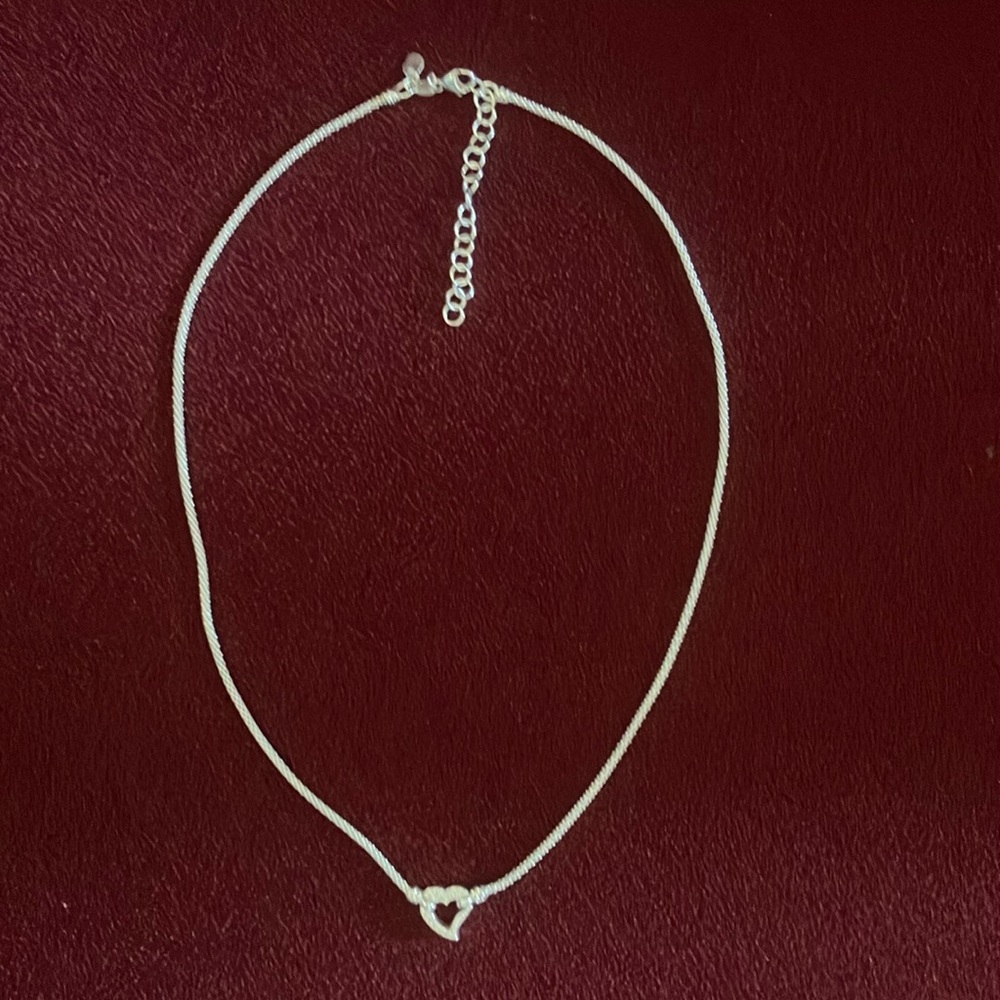 Boho Minimalist Silver Heart Necklace